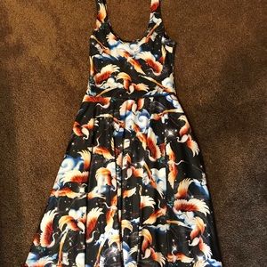 Blackmilk twilight cranes pocket midi dress